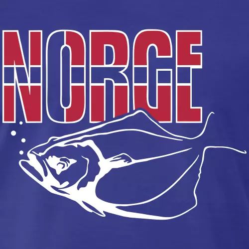 Norwegen Angler T-Shirt Heilbutt «Norge»