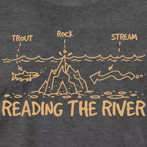 T-Shirt Fliegenfischen «Reading the water»