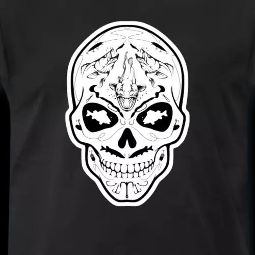 Angler T-Shirt Raubfisch-Skull