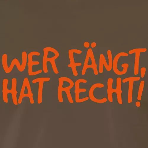 Angler T-Shirt «Wer fängt, hat Recht»